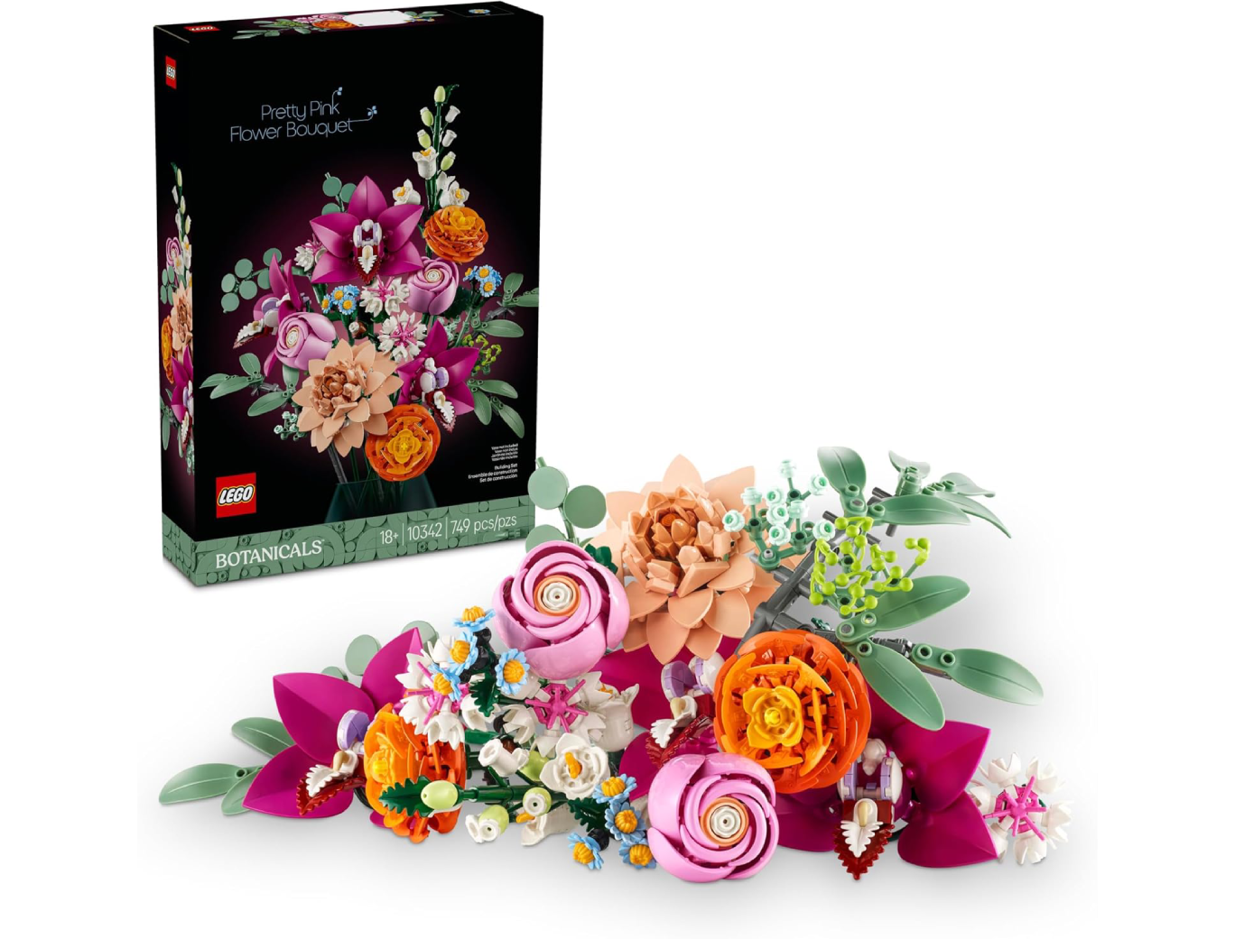 LEGO flower bouquet set with box.